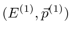 \bgroup\color{black}$ (E^{(1)},\vec{p}^{(1)})$\egroup